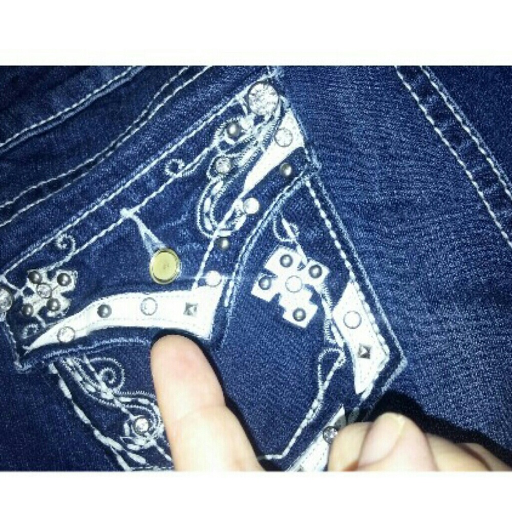 Rue 21 Premiere 9/10 R Jeans Rhinestones Skinny - Picture 6 of 8